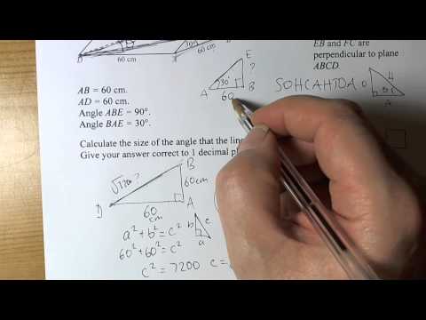Q17 Trigonometry and Pythagoras in 3D 10A2