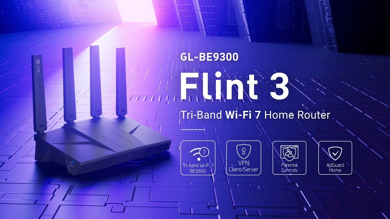 Flint 3 (GL-BE9300) | GL.iNet's First Tri-Band Wi-Fi 7 Home Router!