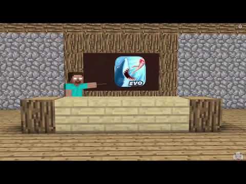 Monster School:Hungry Shark Evolution (My First Vid.)