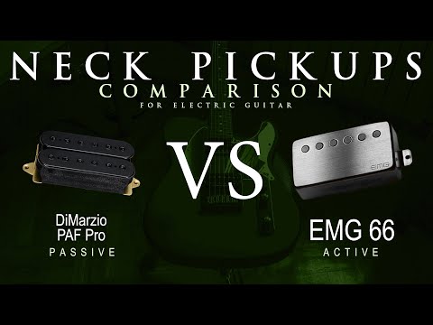 DiMarzio PAF PRO vs EMG 66 - Neck Guitar Pickup Comparison Tone Demo
