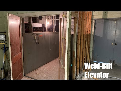 RARE 1965 Weld-Bilt Winding Drum Freight Elevator