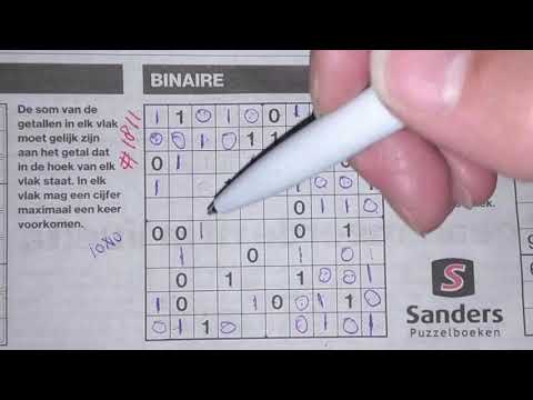 Of course we've 3 ones today. (#1811) Binary Sudoku puzzle. 10-28-2020 part 1 of 3