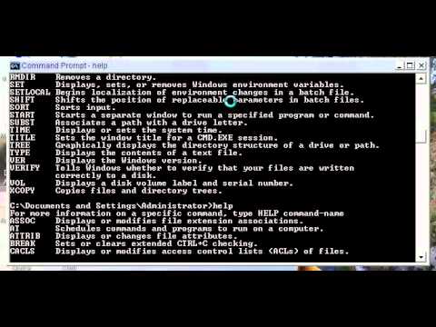 Command prompt , List of All commands Help and How To work .