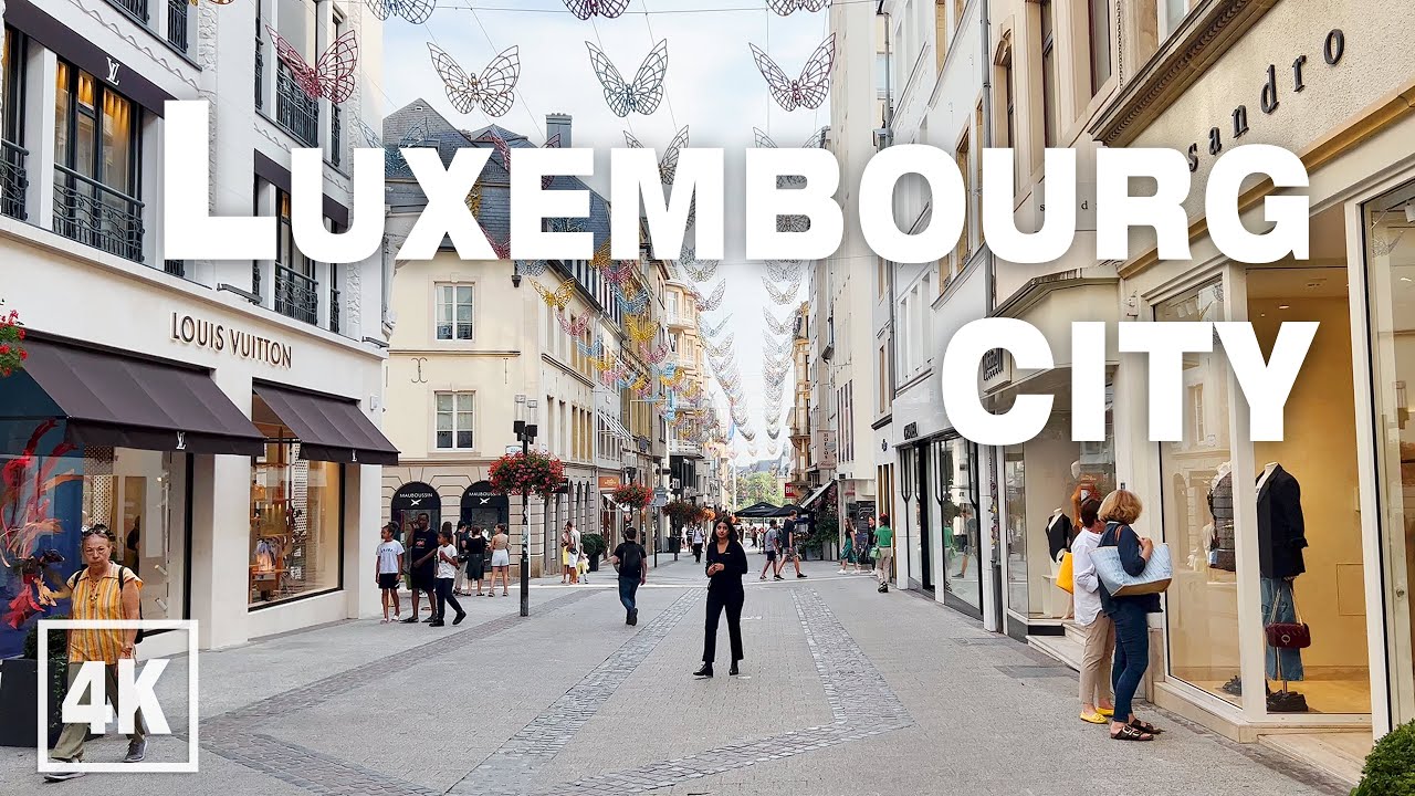 Immersive street-level walking tour through Luxembourg city, Luxembourg, showcasing authentic urban landscapes, local architecture, and the vibrant atmosphere of the city's neighborhoods