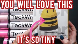 Trying out the MOST TINY heat press EVER with Teckwrap Vinyl Craft