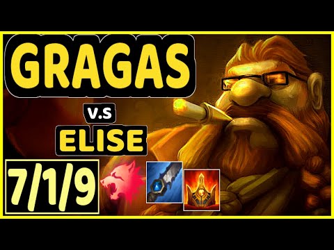 GILIUS (GRAGAS) vs ELISE - 7/1/9 KDA JUNGLE CHALLENGER GAMEPLAY - EUW