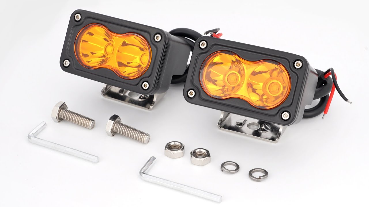 3INCH 40W FLOOD LED PODS AMBER - Video 1