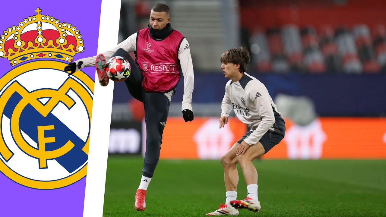 Último ENTRENAMIENTO del REAL MADRID en BREST para enfrentarse al STADE BRESTOIS | CHAMPIONS LEAGUE