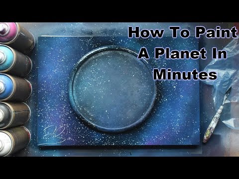 How to Paint a Perfect Planet in Minutes using SPRAY PAINT