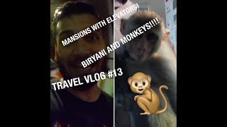 preview picture of video 'TRAVEL VLOG #14, ELEVATORS IN MANSIONS, MONKEYS AND BIRYANI!'