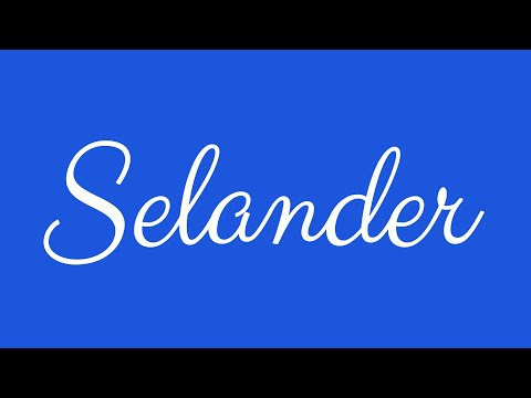 Learn how to Sign the Name Selander Stylishly in Cursive Writing