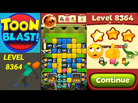Toon Blast Level 8364 ✨🦖🦖