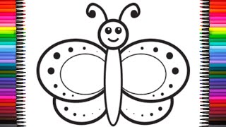 How To Draw A Butterfly For Kids | Step By Step Butterfly Drawing For Kids | Art For Kids |