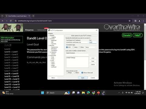 OverTheWire - Bandit - Level 0 to 6 - Putty