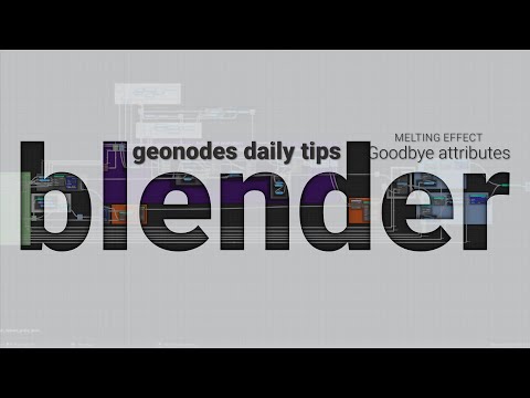 Goodbye Attributes | blender geonodes daily, tip 14