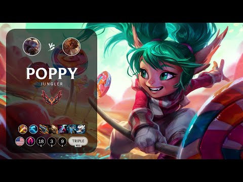 Poppy Jungle vs Taliyah - NA Grandmaster Patch 14.4