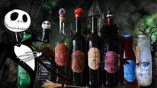 DIY FREE Halloween Potion Bottles -Broomstick Stirrers, Toppers, Labels, Jack Skellington apothecary