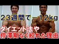 ボディビル大会に向けたダイエット法や、停滞期なく12㎏減量出来た3つの理由を解説