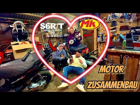 Wir bauen den Aerox Motor zusammen / Messen die Steuerzeiten vom Zylinder / Und verbauen die Zündung