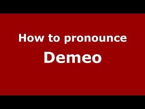 How to pronounce Demeo (Italian/Italy)  - PronounceNames.com