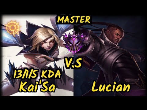 Rikara (KAI'SA) vs LUCIAN - 13/1/5 KDA BOTTOM ADC GAMEPLAY - NA Ranked MASTER