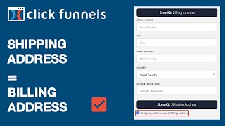 ClickFunnels Tutorial: How To Add Shipping Address Matches Billing Address Checkbox