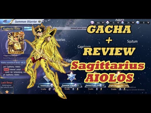 GACHA + REVIEW Sagittarius Aiolos - Saint Seiya: Awakening