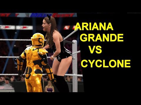 WWE 2K17 Ariana Grande vs Cyclone No Holds Barred