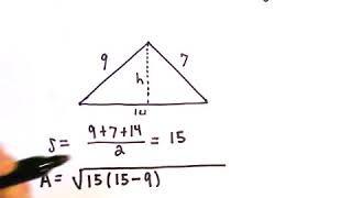 Heron's Formula to Find Height of a Triangle