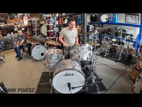 Ludwig Classic Maple 4pc Drum Kit in White Abalone