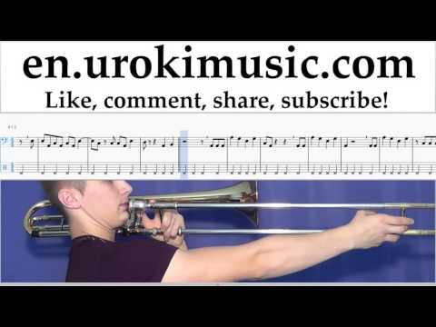 Trombone lessons Katy Perry - Pendulum Sheet Music Tutorial Part#2 um-i352