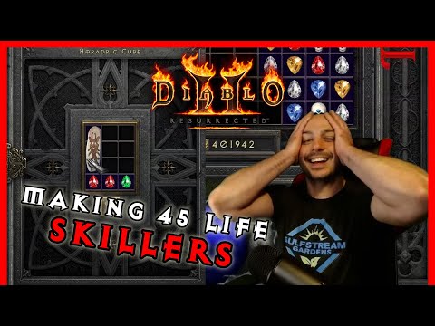 Going for 45 Life Skillers, I have 1400 Perfect Gems - Diablo 2 Resurrected