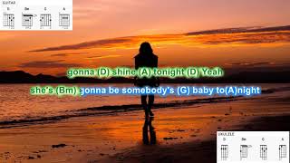 Somebody&#39;s Baby (no capo) by Jackson Browne play along with scrolling guitar chords and lyrics