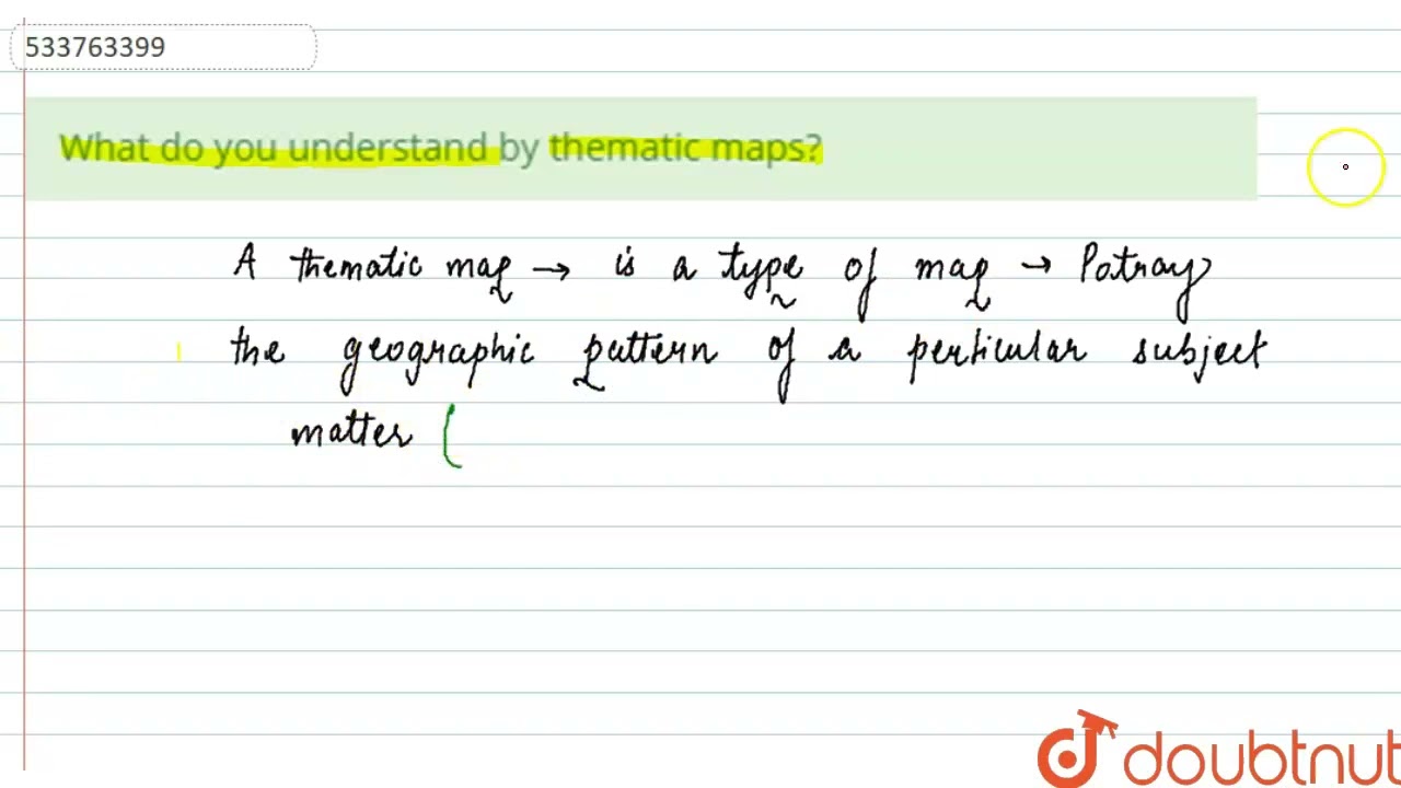 What do you understand by thematic maps? | CLASS 12 | GRAPHICAL REPRESENTATION OF DATA | GEOGRAP...