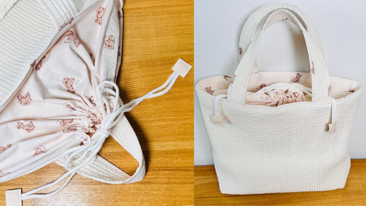 DIY トートバッグの作り方　토트백 만드는 법　How to make a tote bag　Como fazer uma sacola　टोट बैग कैसे बनाएं?　如何制作手提袋