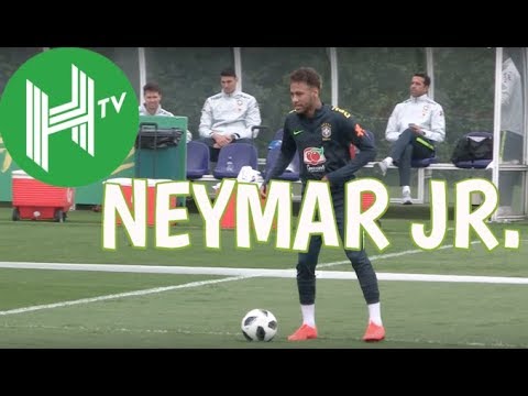 Brazil and Neymar show off tricks and flicks in training