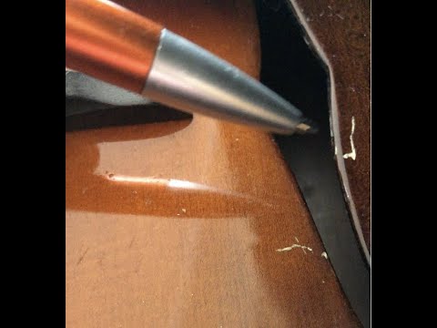 How to fix a mandolin  scratch with a walnut