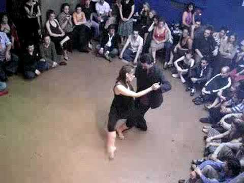  Milena Plebs  and  Demián García  are  dancing  to  the  tango  "  Tristeza Marinera  "