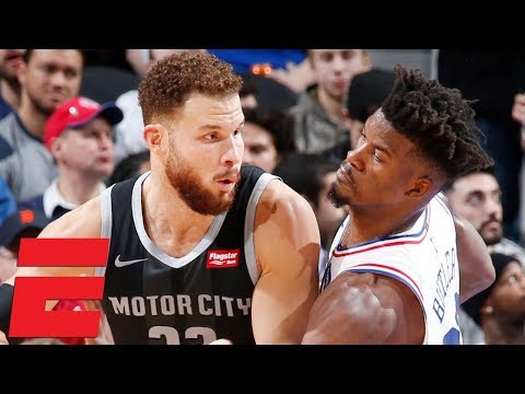 Jimmy Butler drops 38, gets heated with Blake Griffin in 76ers' win vs. Pistons | NBA Highlights