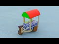 How To Make Ice Cream Cycle Rickshaw Cart DIY MatchBox Ice Cream Trolley The Crafts Crew