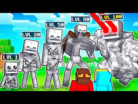 LVL 1 vs. LVL 100 SKELETT VERWANDELN um meinen FREUND zu PRANKEN! - Minecraft