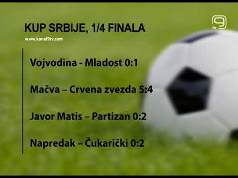 TV KANAL 9, NOVI SAD: KUP SRBIJE: VOŠA ISPALA U 1/4 FINALA