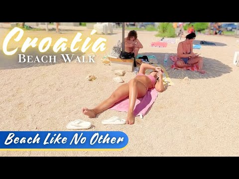 Beach Walk 4K | Coastal Walking in Brodarica Croatia with Olivia Beach Walk