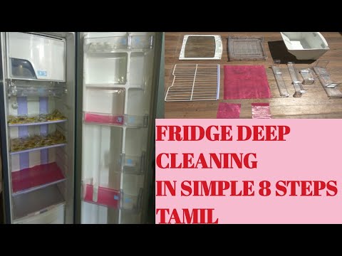 Refrigerator  Deep Cleaning Routine/ Tamil/8 easy simple steps👌/Ideas Video