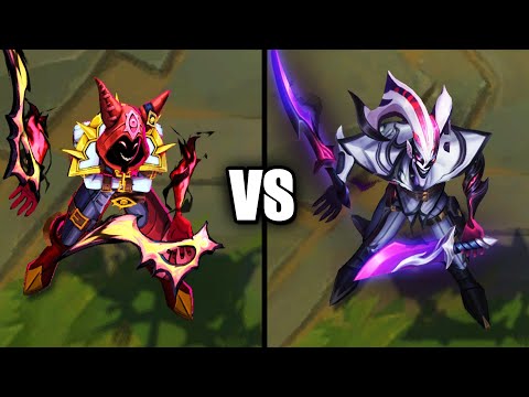 Soul Fighter Shaco vs Crime City Shaco Skins Comparison (League of Legends)
