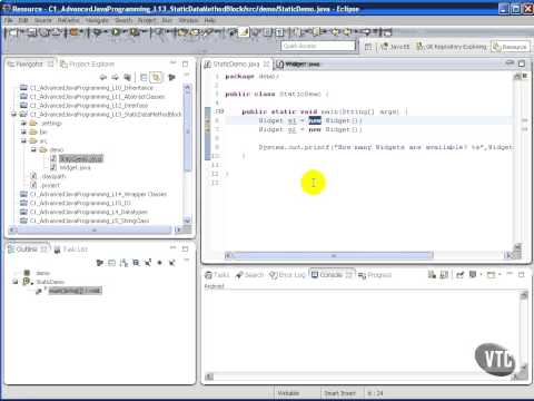 Vtc Player Advanced Java Programming Java Se 7 Static Data Methods Blocks