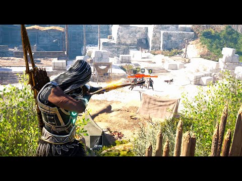 Overpowered Hunter Assassin - Max Level Combat Gameplay | AC Odyssey Vol.1