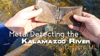 Metal Detecting The Kalamazoo River Concord, MI
