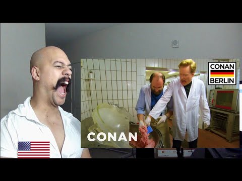American reacts to Conan Trains To Become A Sausage Master