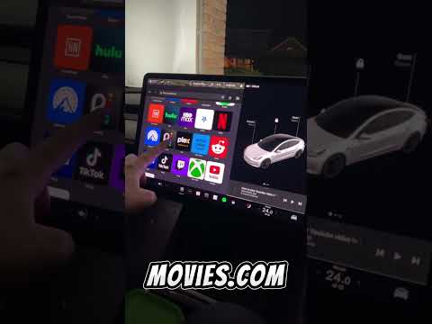 Watch movies while driving in a Tesla